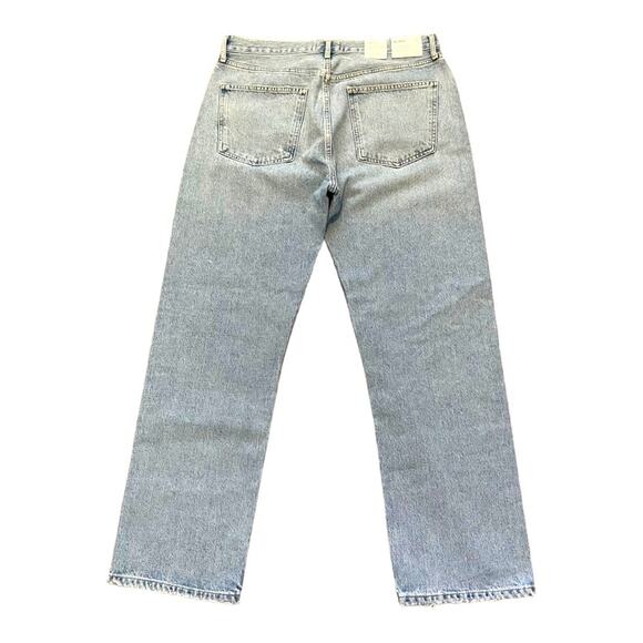 AGOLDE 90s Pinch Waist Flashback High Rise Straight Leg Light Wash 32 NWT - Picture 3 of 15